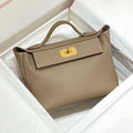 Hermes Kelly 2424 Leather 29cm H230267 Elephant gray Shoulder bag - Default Title - View 1