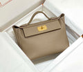 Hermes Kelly 2424 Leather 29cm H230267 Elephant gray Shoulder bag