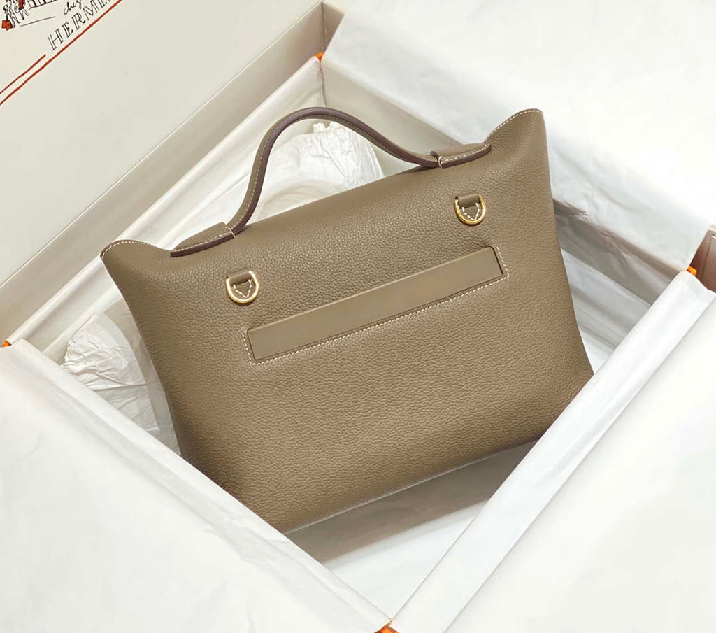 Hermes Kelly 2424 Leather 29cm H230267 Elephant gray Shoulder bag