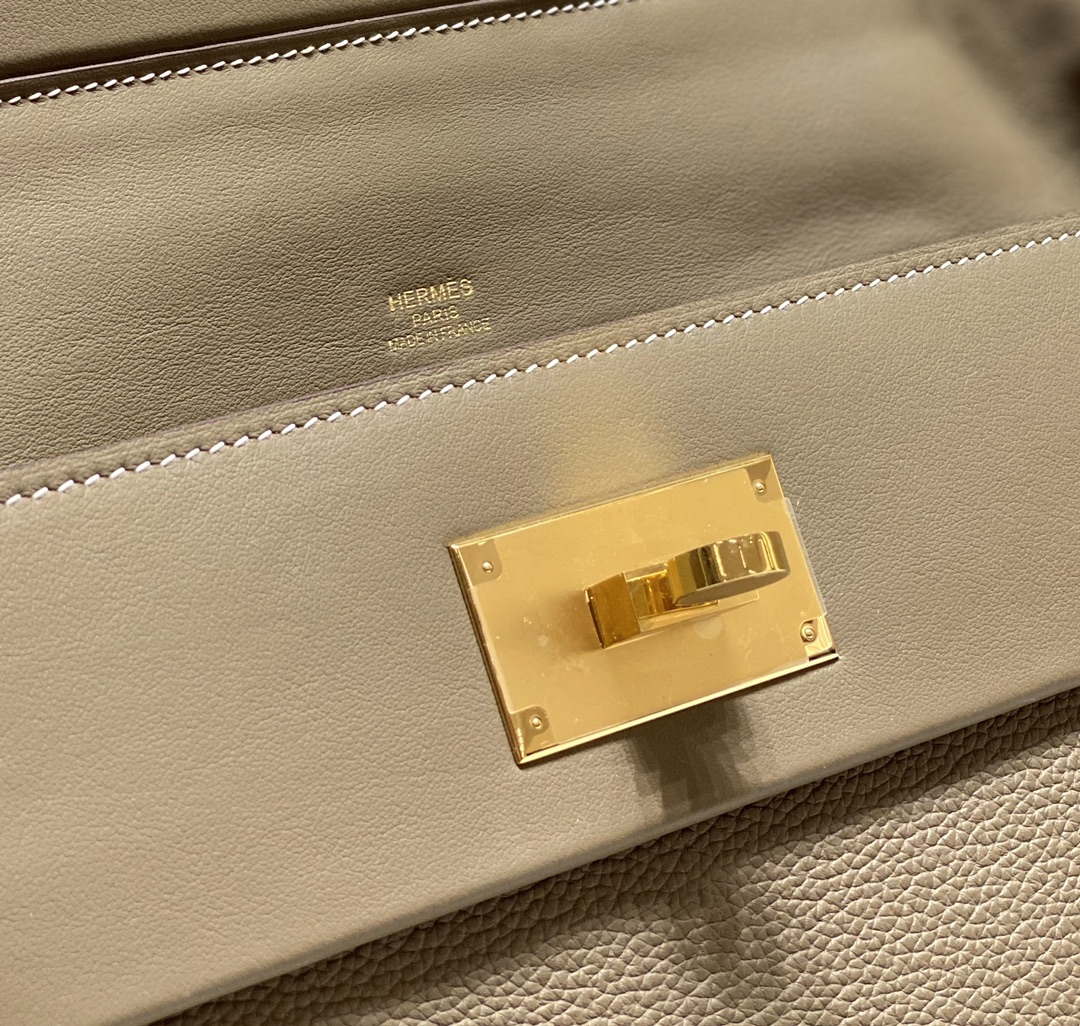 Hermes Kelly 2424 Leather 29cm H230267 Elephant gray Shoulder bag - Default Title - View 6