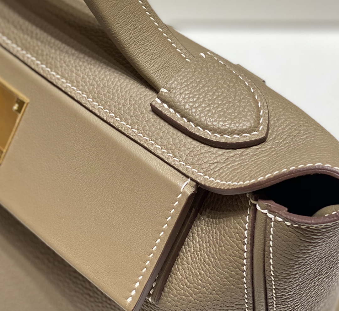 Hermes Kelly 2424 Leather 29cm H230267 Elephant gray Shoulder bag - Default Title - View 8