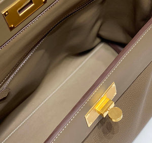 Hermes Kelly 2424 Leather 29cm H230267 Elephant gray Shoulder bag - Default Title - View 9