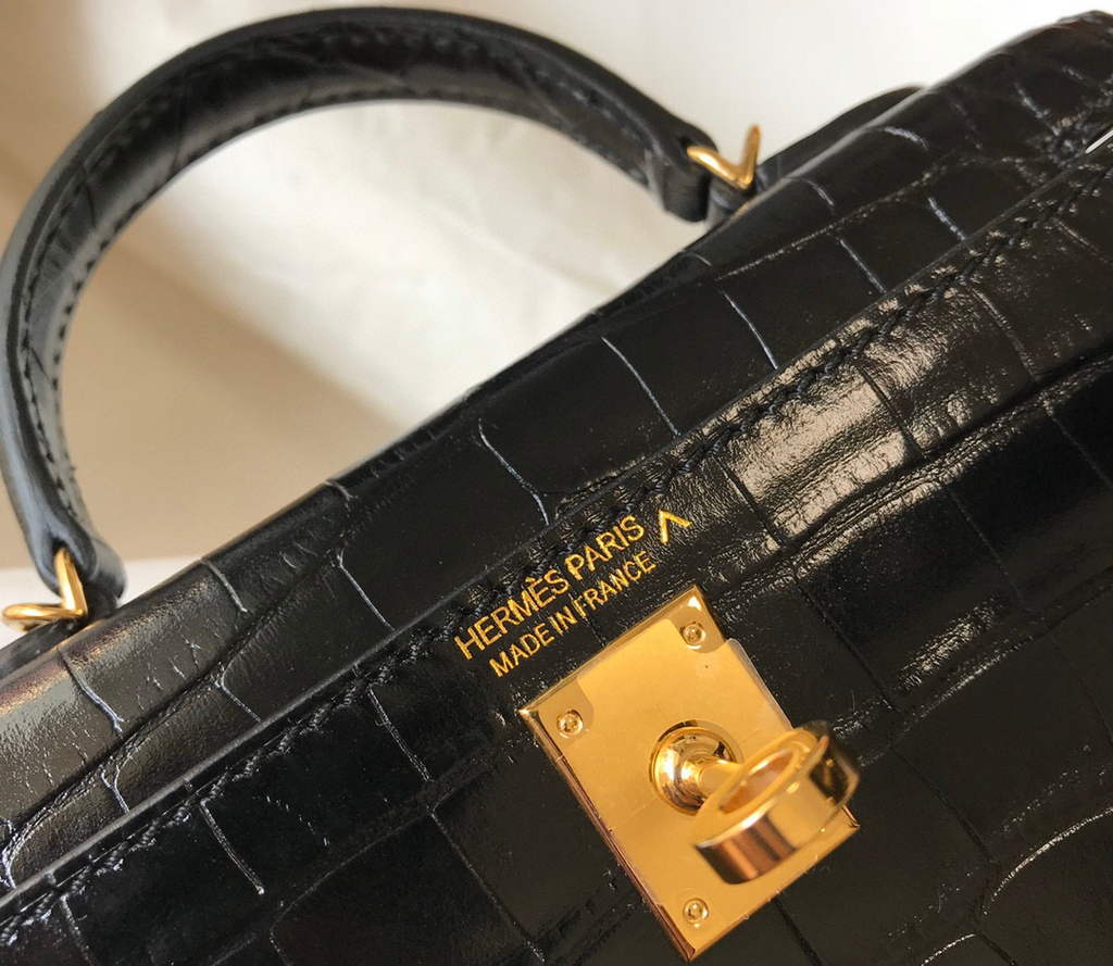 Hermes Kelly Bag Designer Hermes 19CM Shoulder Mini Bag Black 20450