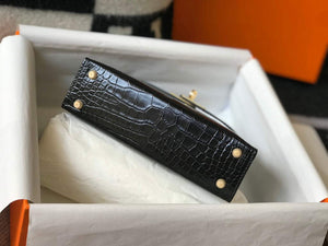 Hermes Kelly Bag Designer Hermes 19CM Shoulder Mini Bag Black 20450 - Default Title - View 9
