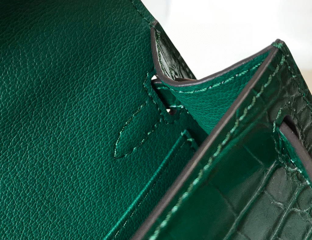 Hermes Kelly Bag Designer Hermes 19CM Shoulder Mini Bag Green 20452