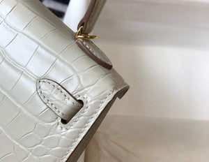 Hermes Kelly Bag Designer Hermes 19CM Shoulder Mini Bag Beige 20453 - Default Title - View 8