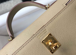 Hermes Kelly Bag Hermes 19CM Epsom Shoulder Mini Bag Apricot 20466 - Default Title - View 6