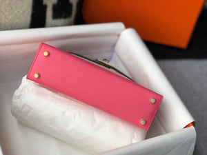 Hermes Kelly Bag Hermes 19CM Epsom Shoulder Mini Bag Dark pink 20472 - Default Title - View 4