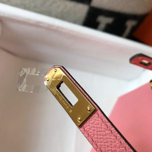 Hermes Kelly Bag Hermes 19CM Epsom Shoulder Mini Bag Pink 20477 - Default Title - View 8
