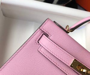 Hermes Kelly Bag Hermes 19CM Epsom Shoulder Mini Bag purple 20459 - Default Title - View 8