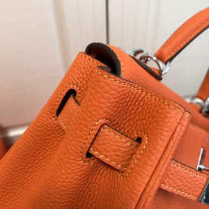 Hermes Kelly Danse 20313 Designer Tote Shoulder Strap Bag Orange - luxibagsmall