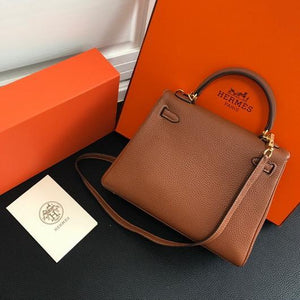 Hermes Kelly Danse 20316 Designer Tote Shoulder Strap Bag Tan - luxibagsmall