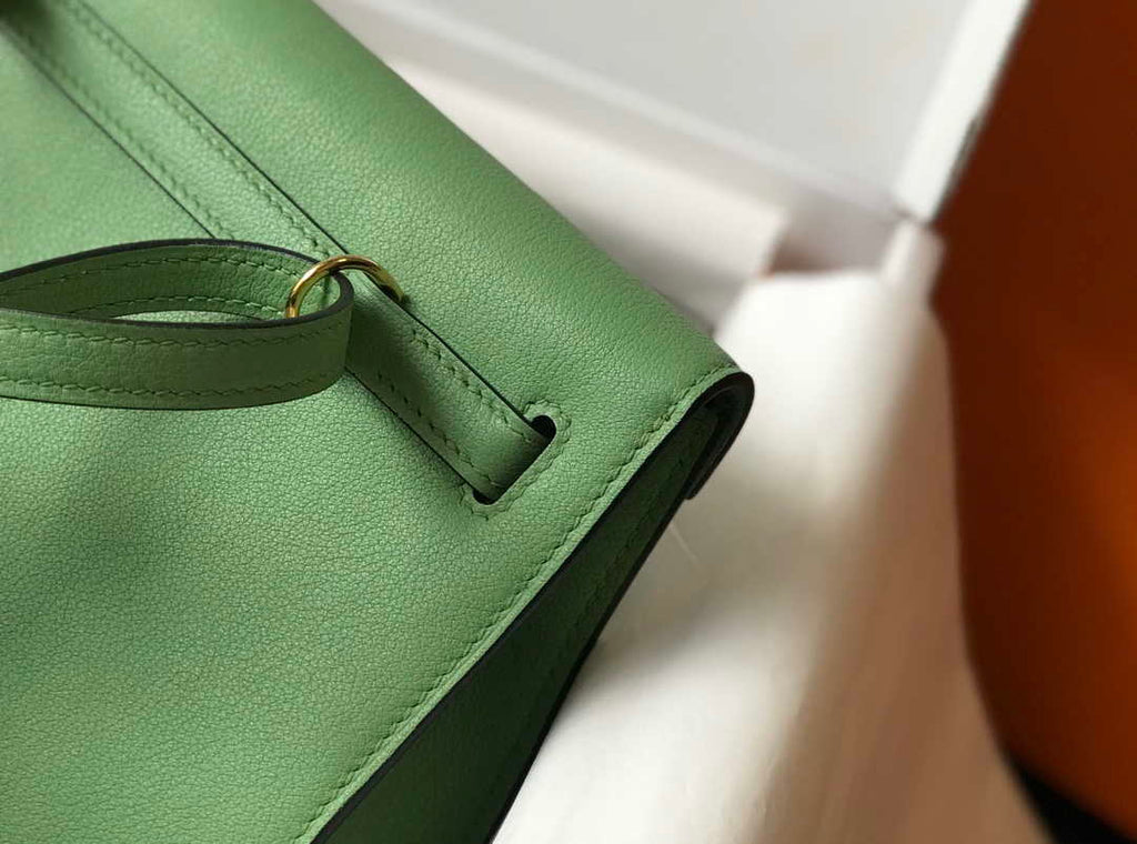 Hermes Kelly Danse 22cm Leather Bag 20362 Avocado Green