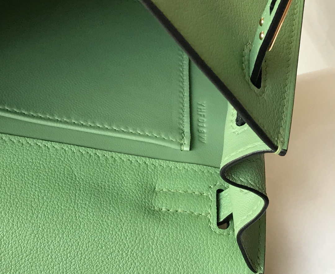 Hermes Kelly Danse 22cm Leather Bag 20362 Avocado Green