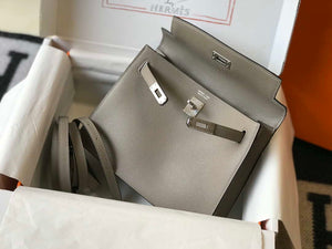 Hermes Kelly Danse 22cm Leather Bag 20363 Gray Sliver - Default Title - View 5