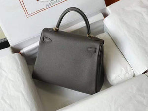 Hermes Kelly Danse 28cm of Togo Leather Bag 20339 Pewter Grey - luxibagsmall