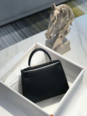 Hermes Kelly Designer Tote Fine grain calfskin Shoulder Strap Bag H231303 - 25cm - View 12