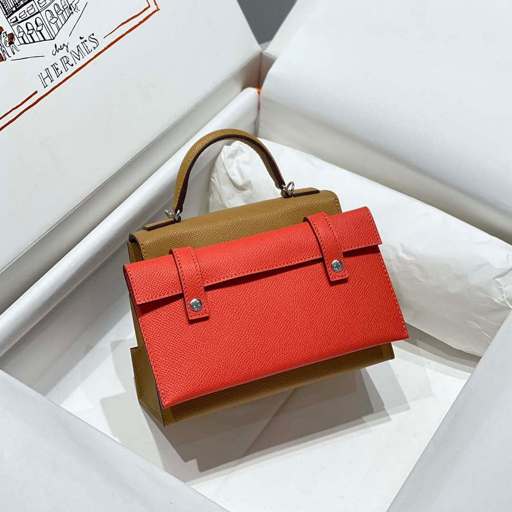 Hermes Kelly Doll Quelle Idole Picto Mauve Sylvestre Epsom with Palladium Hardware H230302