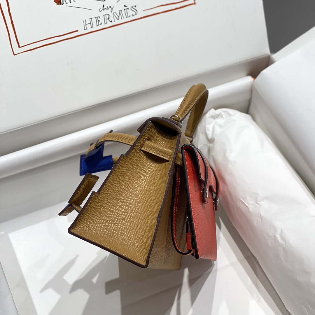 Hermes Kelly Doll Quelle Idole Picto Mauve Sylvestre Epsom with Palladium Hardware H230302