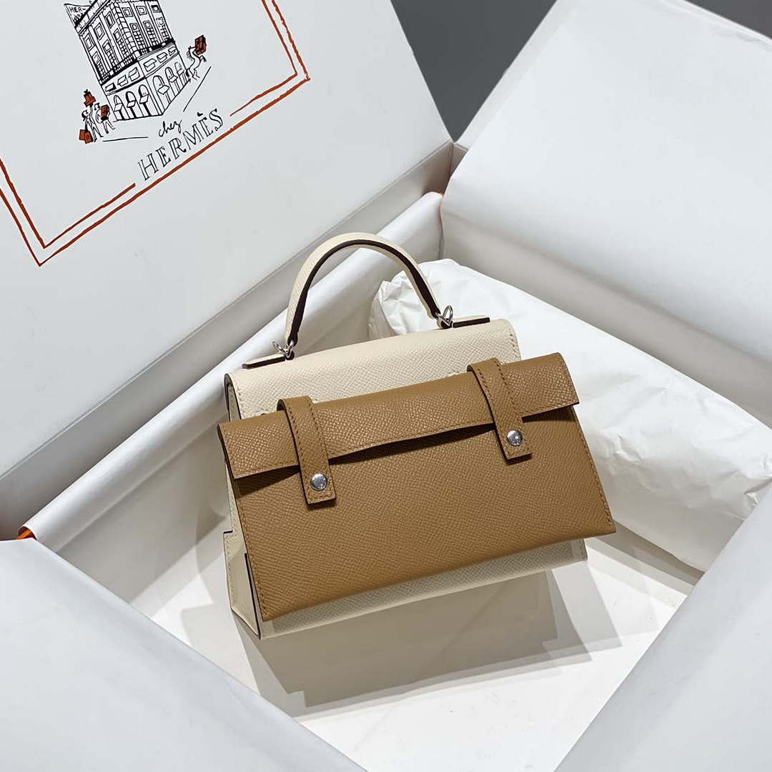 Hermes Kelly Doll Quelle Idole Picto Mauve Sylvestre Epsom with Palladium Hardware H230303