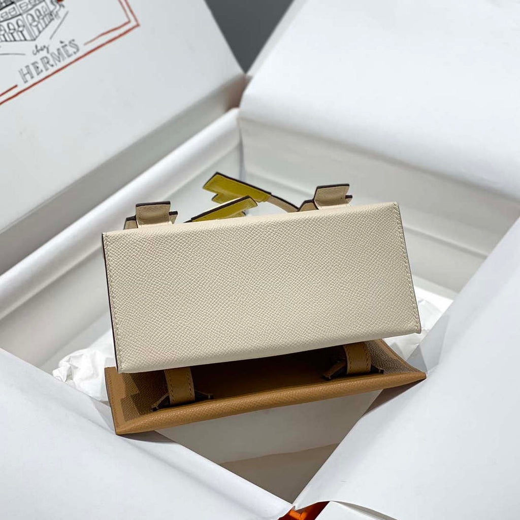 Hermes Kelly Doll Quelle Idole Picto Mauve Sylvestre Epsom with Palladium Hardware H230303