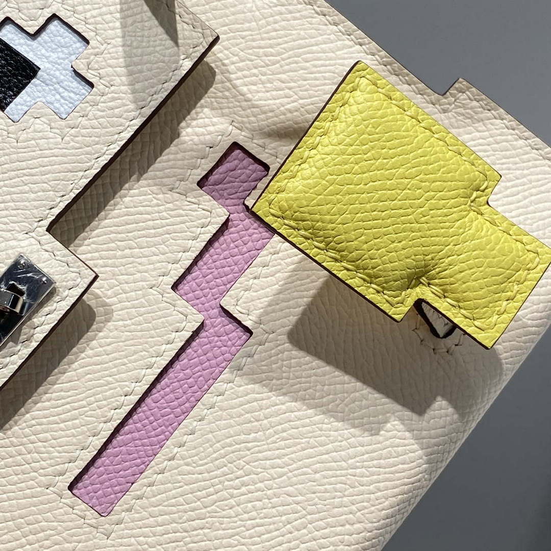 Hermes Kelly Doll Quelle Idole Picto Mauve Sylvestre Epsom with Palladium Hardware H230303
