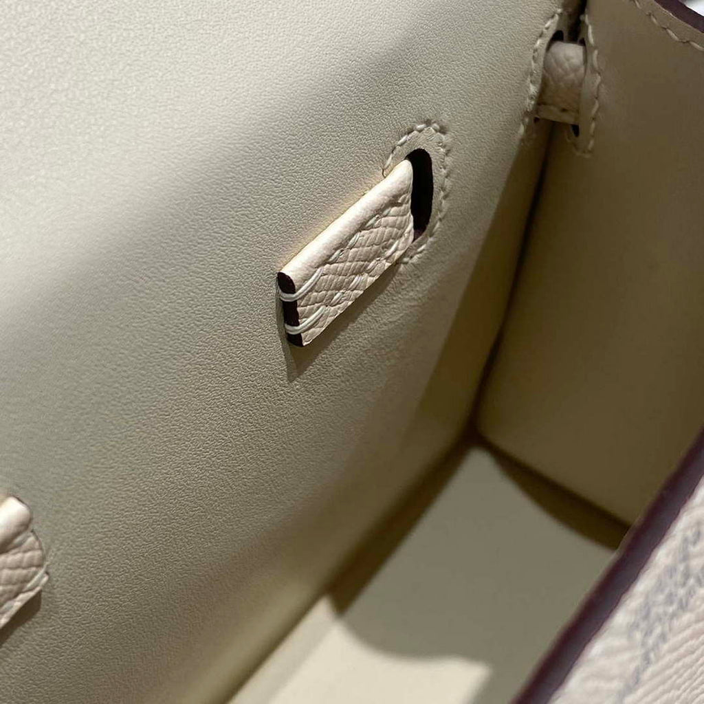 Hermes Kelly Doll Quelle Idole Picto Mauve Sylvestre Epsom with Palladium Hardware H230303