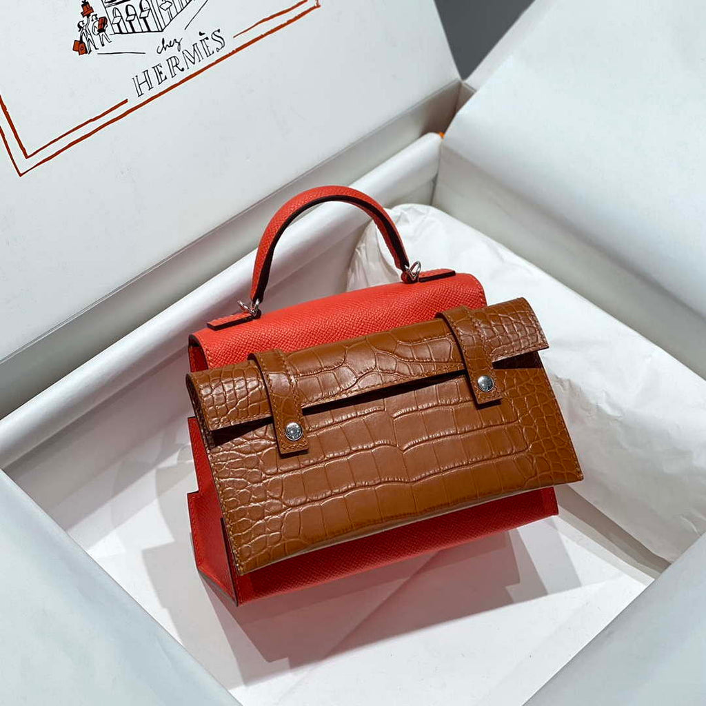 Hermes Kelly Doll Quelle Idole Picto Mauve Sylvestre Epsom with Palladium Hardware H230304