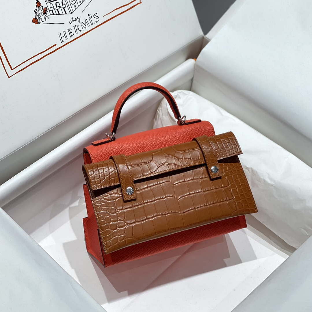 Hermes Kelly Doll Quelle Idole Picto Mauve Sylvestre Epsom with Palladium Hardware H230304