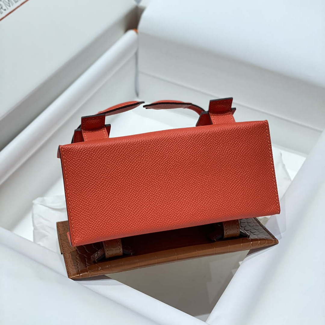 Hermes Kelly Doll Quelle Idole Picto Mauve Sylvestre Epsom with Palladium Hardware H230304