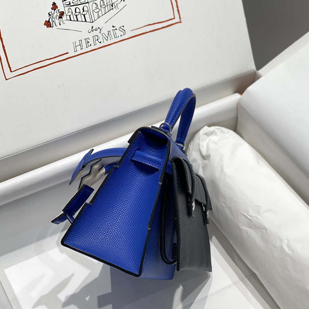 Hermes Kelly Doll Quelle Idole Picto Mauve Sylvestre Epsom with Palladium Hardware H230305