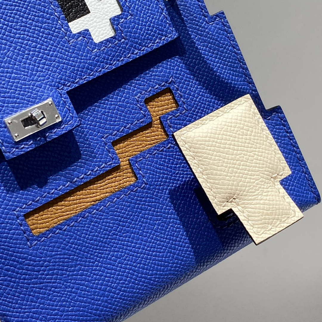 Hermes Kelly Doll Quelle Idole Picto Mauve Sylvestre Epsom with Palladium Hardware H230305