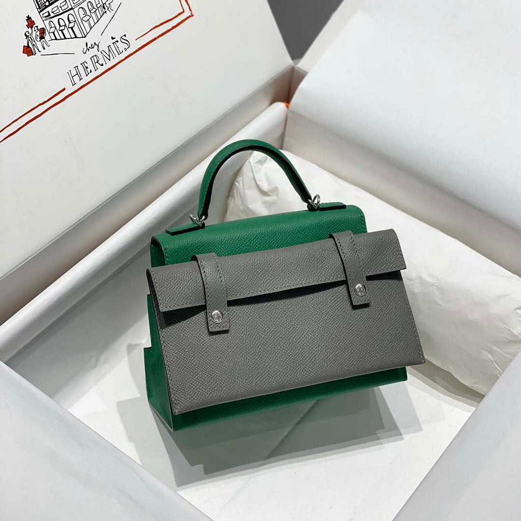 Hermes Kelly Doll Quelle Idole Picto Mauve Sylvestre Epsom with Palladium Hardware H230306