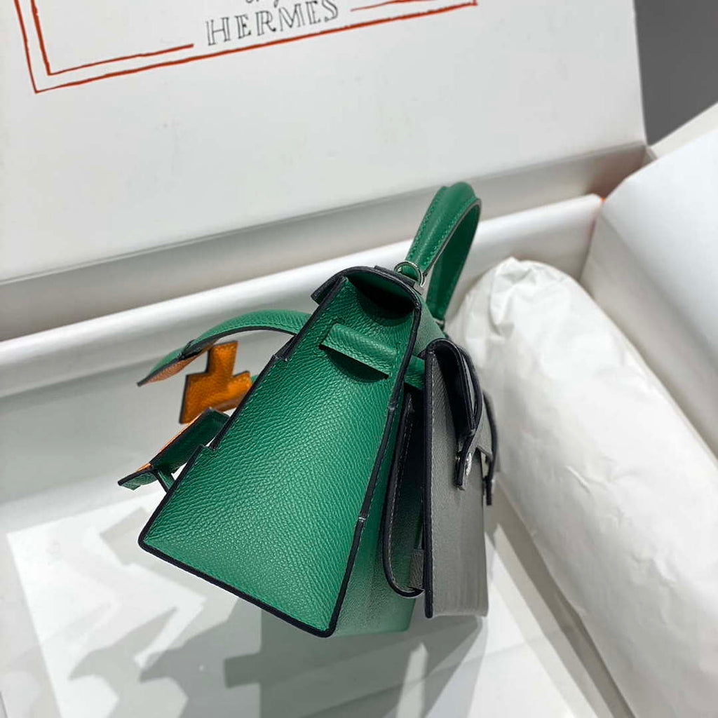 Hermes Kelly Doll Quelle Idole Picto Mauve Sylvestre Epsom with Palladium Hardware H230306