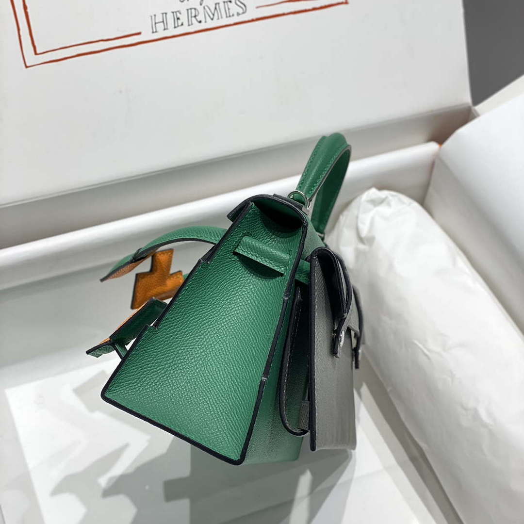 Hermes Kelly Doll Quelle Idole Picto Mauve Sylvestre Epsom with Palladium Hardware H230306
