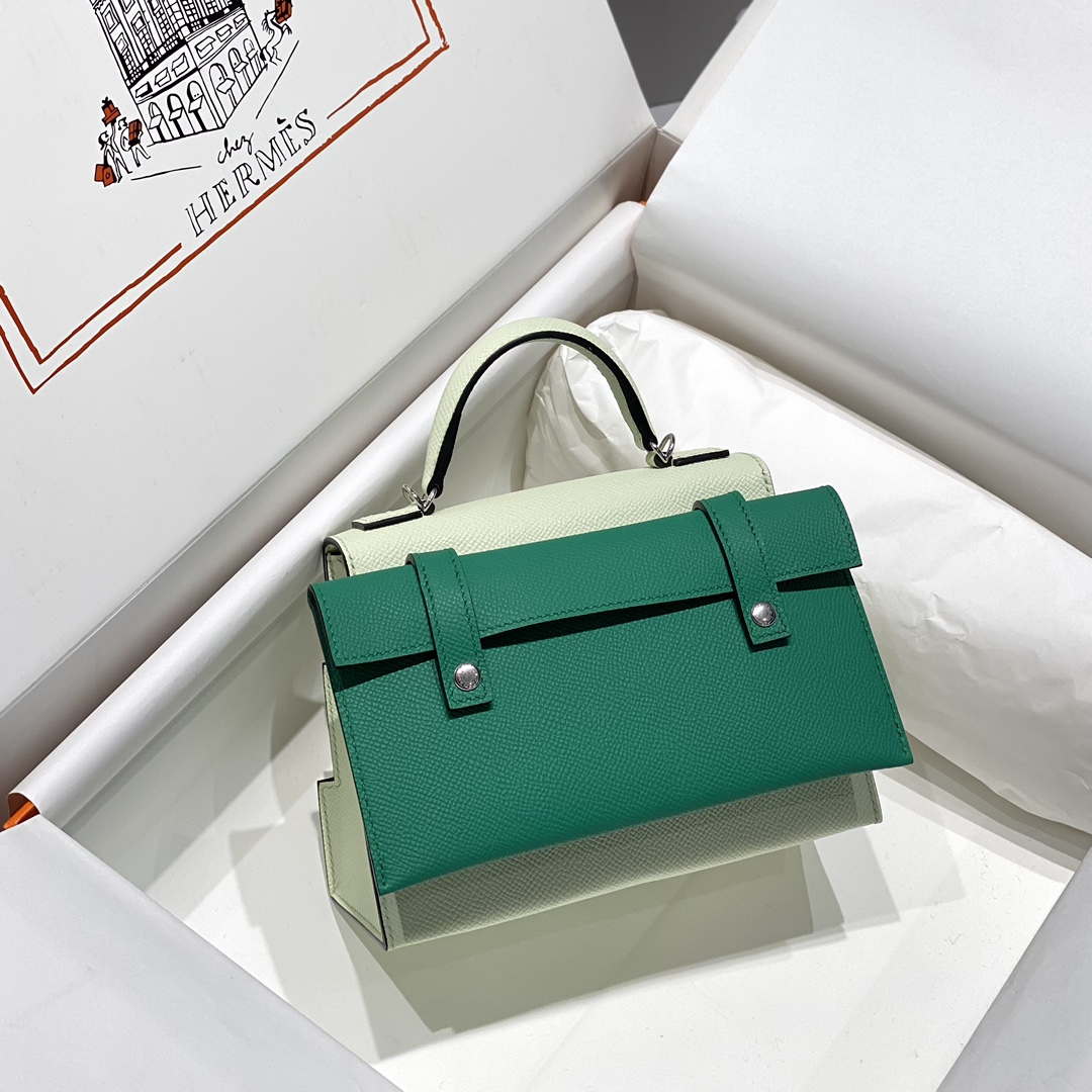 Hermes Kelly Doll Quelle Idole Picto Mauve Sylvestre Epsom with Palladium Hardware H230307