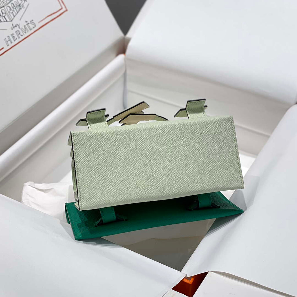 Hermes Kelly Doll Quelle Idole Picto Mauve Sylvestre Epsom with Palladium Hardware H230307