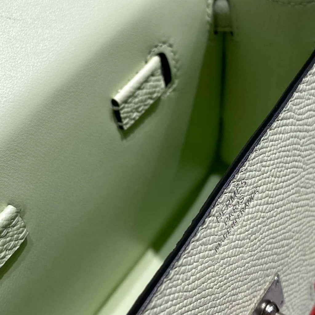 Hermes Kelly Doll Quelle Idole Picto Mauve Sylvestre Epsom with Palladium Hardware H230307