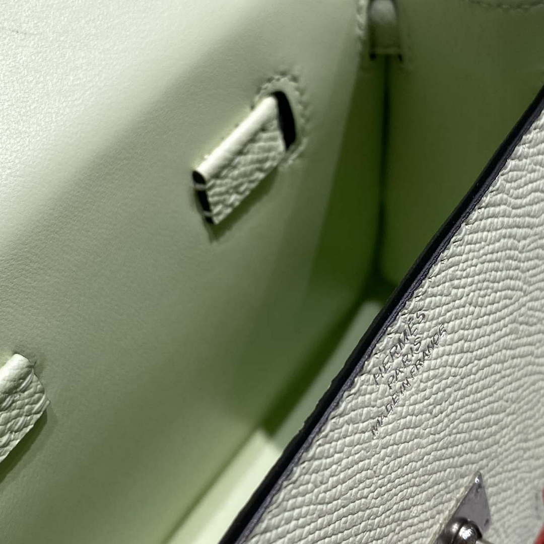 Hermes Kelly Doll Quelle Idole Picto Mauve Sylvestre Epsom with Palladium Hardware H230307