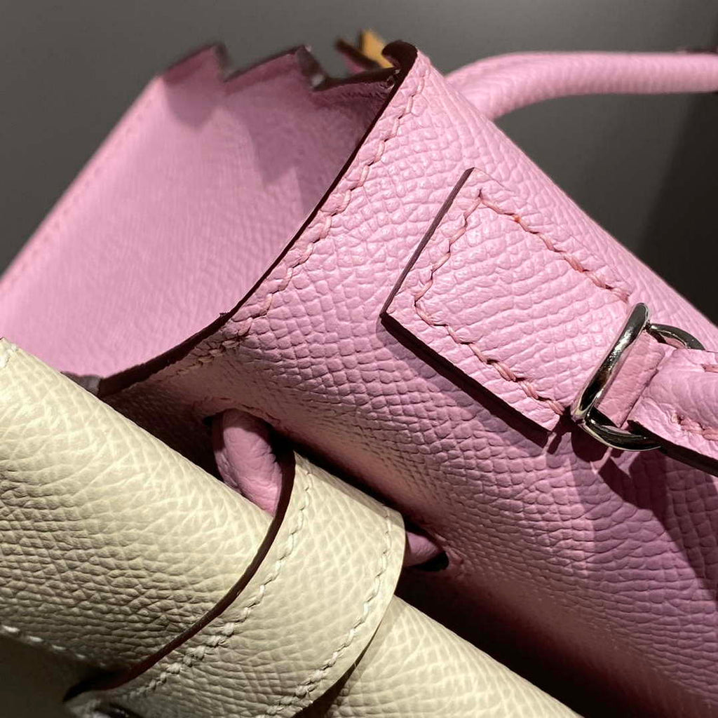 Hermes Kelly Doll Quelle Idole Picto Mauve Sylvestre Epsom with Palladium Hardware H230308
