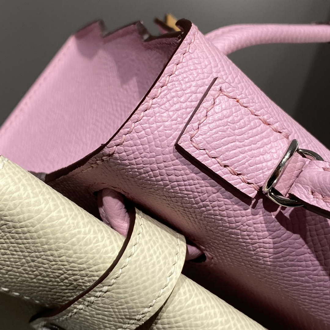 Hermes Kelly Doll Quelle Idole Picto Mauve Sylvestre Epsom with Palladium Hardware H230308
