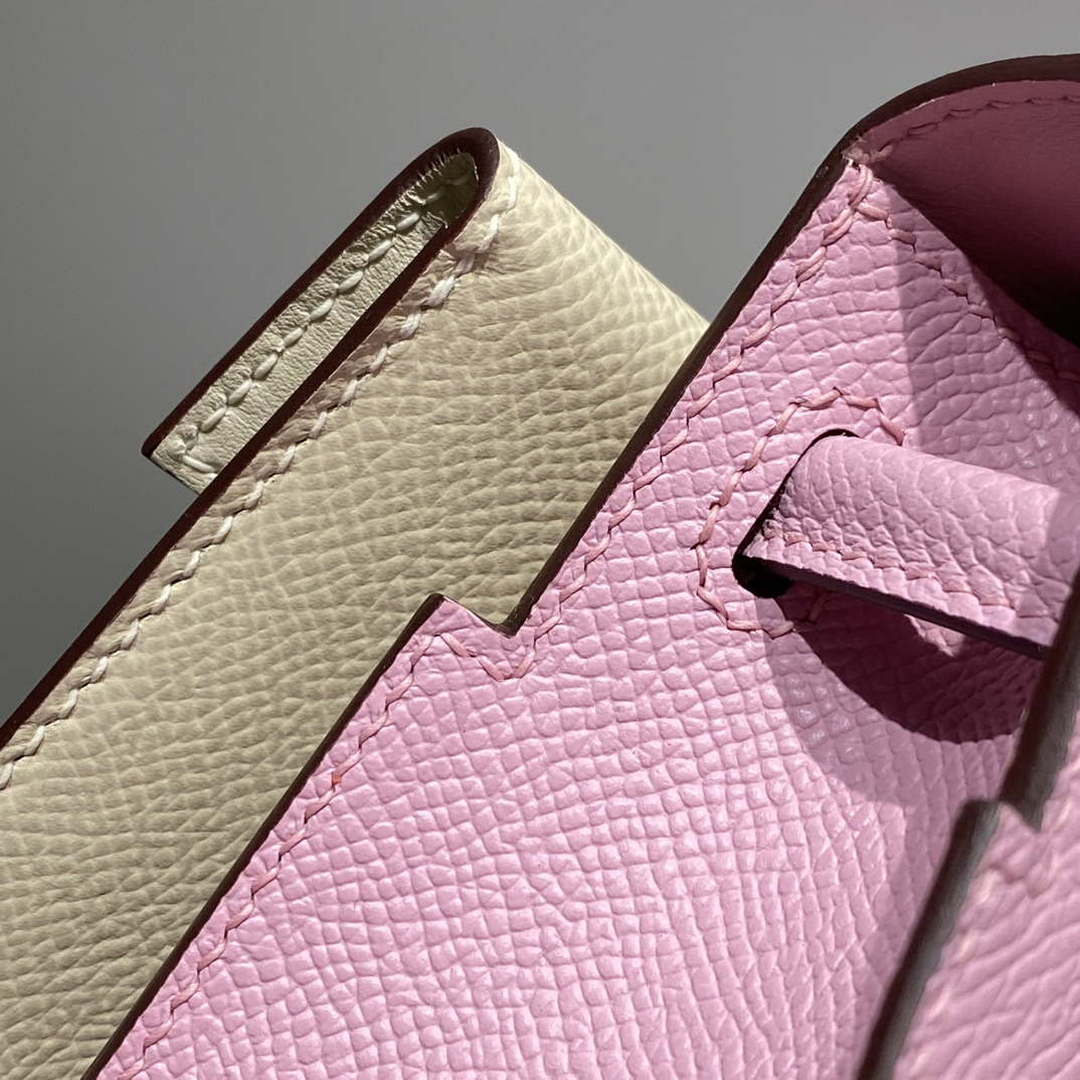 Hermes Kelly Doll Quelle Idole Picto Mauve Sylvestre Epsom with Palladium Hardware H230308