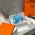 Hermes Kelly Doll Quelle Idole Picto Mauve Sylvestre Epsom with Palladium Hardware H230309