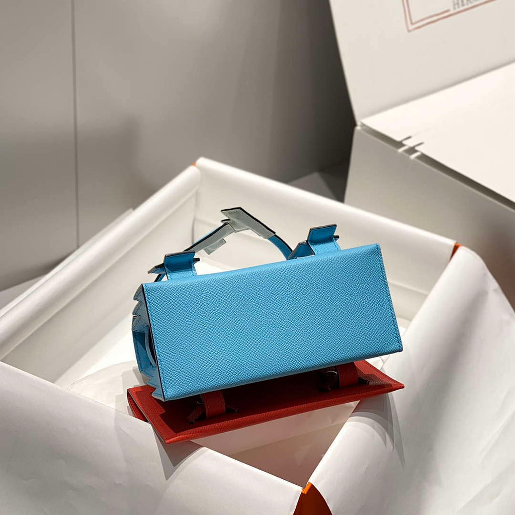 Hermes Kelly Doll Quelle Idole Picto Mauve Sylvestre Epsom with Palladium Hardware H230309