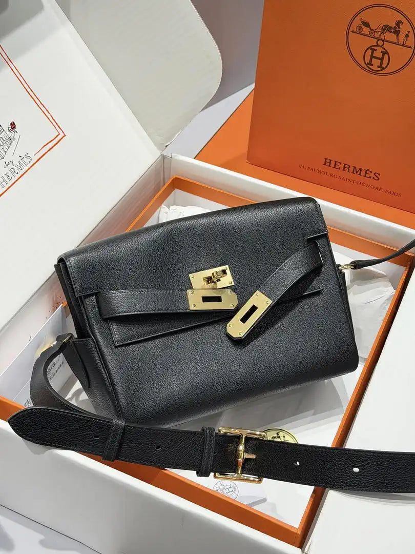 Hermes Kelly Messenger bag H231414 Black