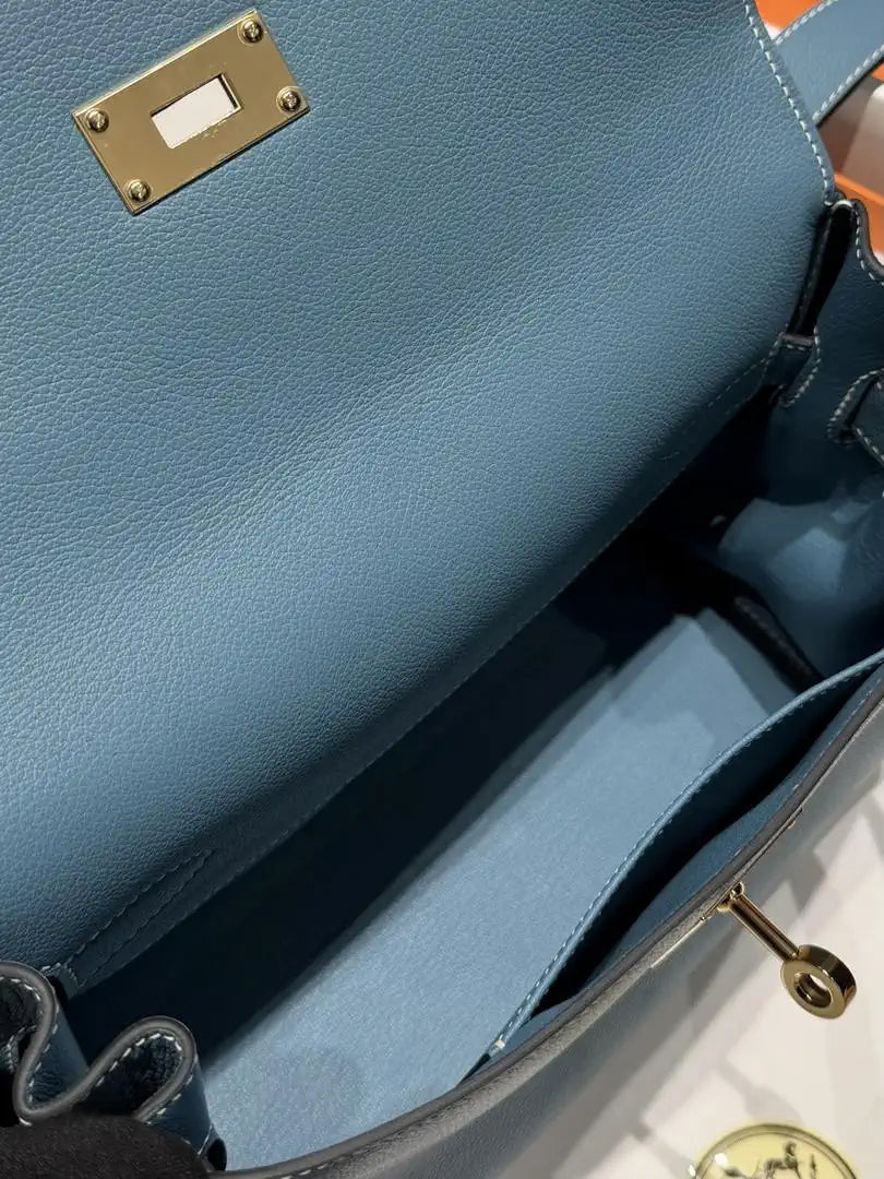 Hermes Kelly Messenger bag H231411 Blue Jean