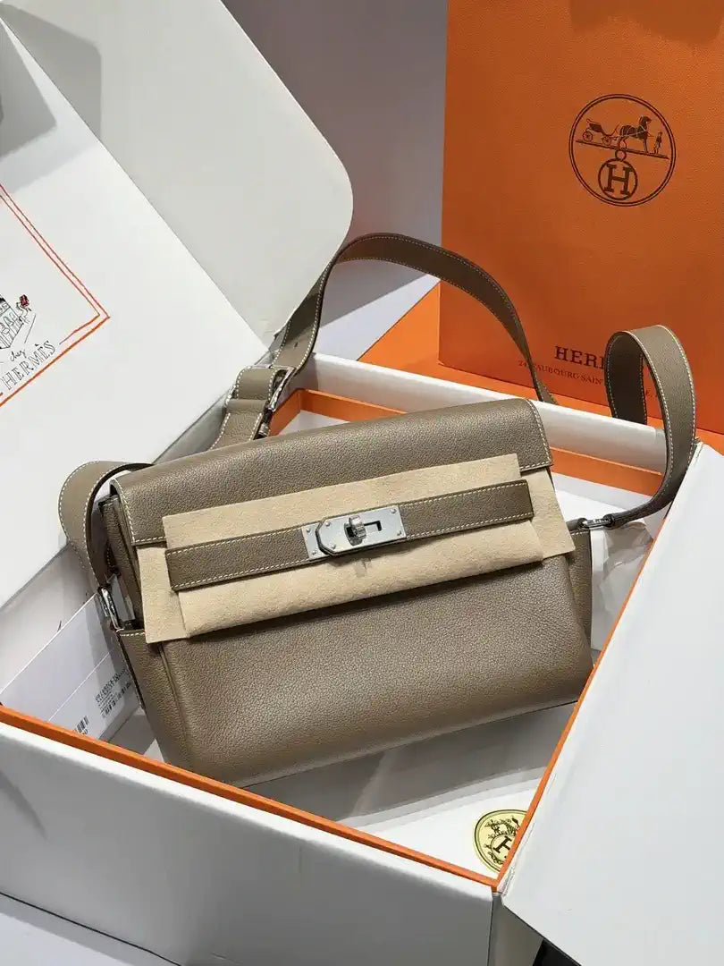 Hermes Kelly Messenger bag H231415 Etoupe Silver