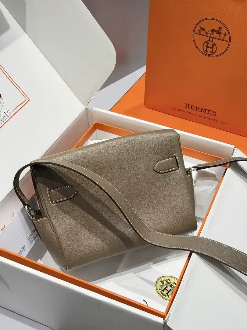 Hermes Kelly Messenger bag H231415 Etoupe Silver