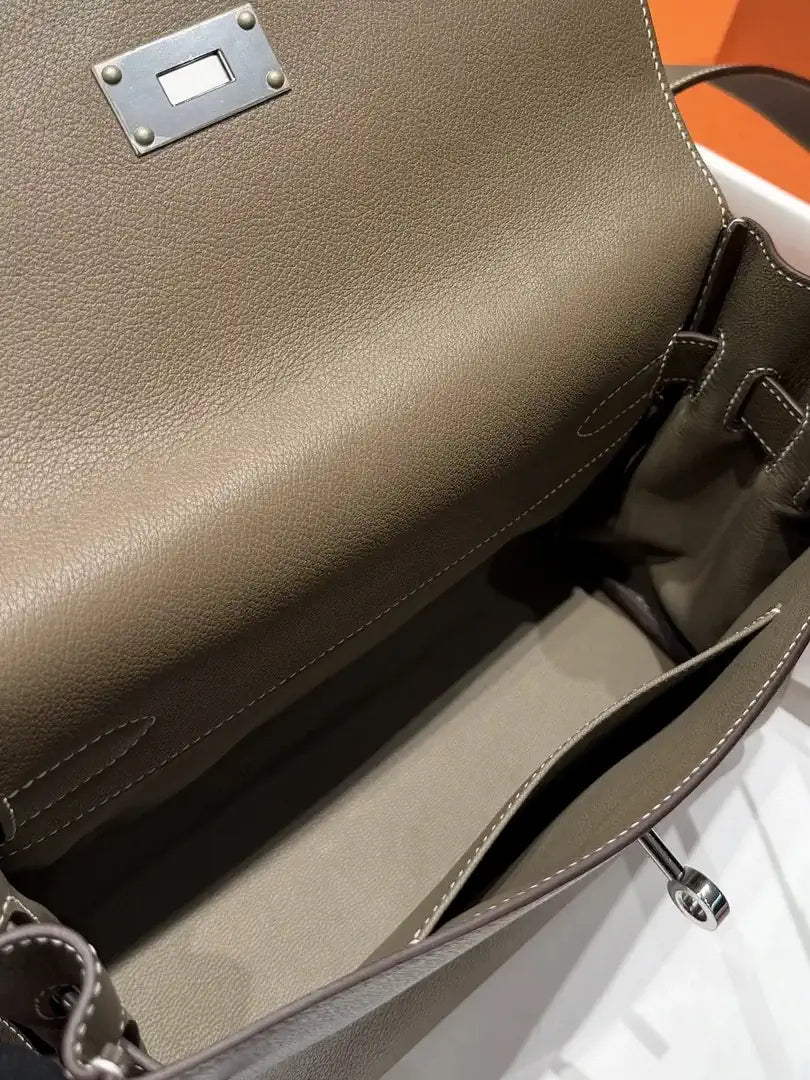 Hermes Kelly Messenger bag H231415 Etoupe Silver