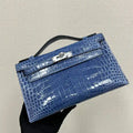 Hermes Kelly Pouchette Glossy crocodile Leather clutch bag H231027